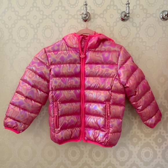 appaman Girl's Pink Iridescent Coat with Hood - Picture 1 of 3